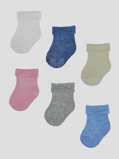NOVITI SB018-U-02 Medvilninės kojinės be slėgio, suvyniotas mišinys 3-6 m