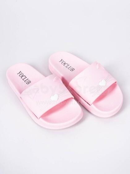 SCORPIO OKL-0061 Girls' flip-flops light pink with a cat size 32