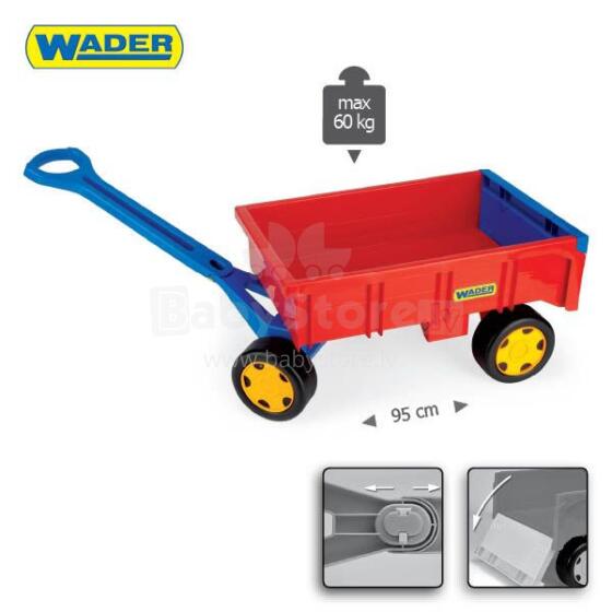 WADER 10950 milžiniškas vežimėlis/priekaba raudona