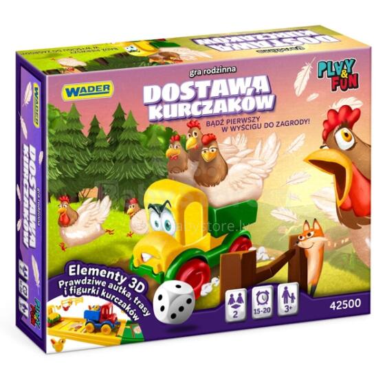 WADER 42500 Žaisk ir linksmas vištienos pristatymo šeimos žaidimas