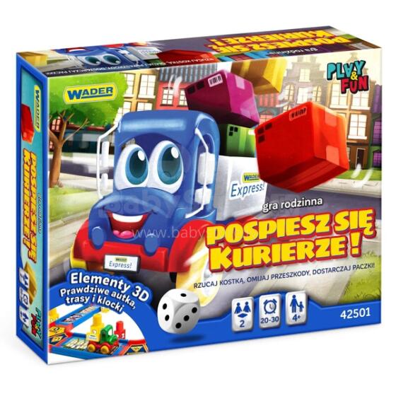 WADER 42501 Žaisk ir linksmas Paskubėkite kurjerių šeimos žaidimą