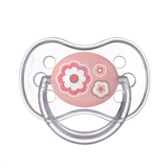CANPOL 22/563 Raminantis apvalus silikoninis čiulptukas 6-18 mėn NEWBORN BABY rožinis