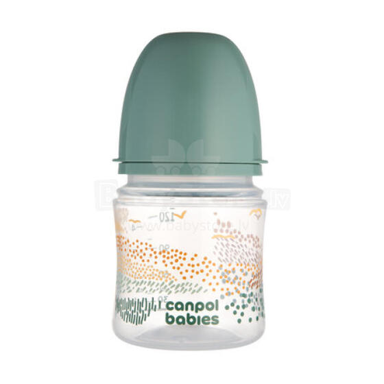 CANPOL 35/242 EasyStart buteliukas nuo pilvo dieglių 120 ml MOUNTAINS žalias