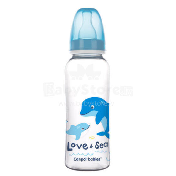 CANPOL 59/400 Plonas buteliukas 250ml PP LOVE&amp;SEA mėlynas