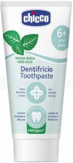 CHICCO 00010607000000 Dantų pasta mentolis 6l+*
