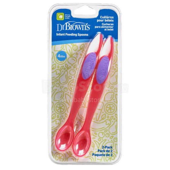 Dr.Browns TF200 Pink Feeding Spoons 2pak
