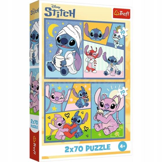 TREFL 34444 Puzzle 2x70 There's no boredom with Stitch