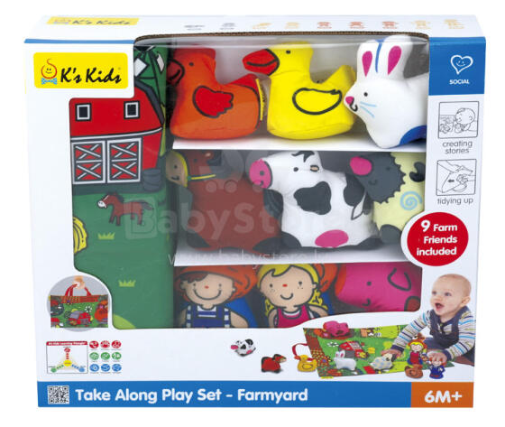K’s KIDS Kūdikių kilimėlis „Ūkis“