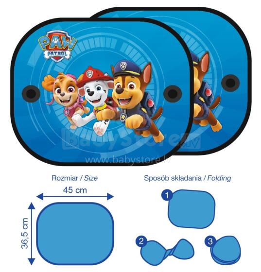 MARKO STPP-001 Paw Patrol skydelis nuo saulės 2 vnt