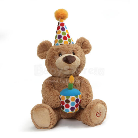 GUND Muzikinis pliušinis gimtadienio meškutis, 43 cm