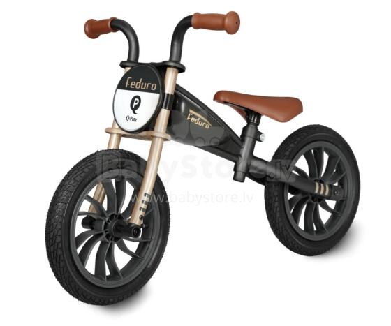 MILLY MALLY 6289 Qplay Balance dviratis Feduro juodai auksinis