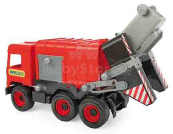 WADER 32113 Middle Truck - Raudonas šiukšliavežis dėžėje
