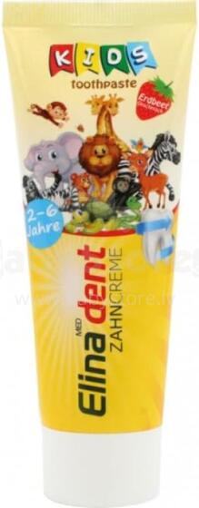 Elina Dent Toothpaste Strawberry Art.238793  dantų pasta (2-6 metų) 75ml