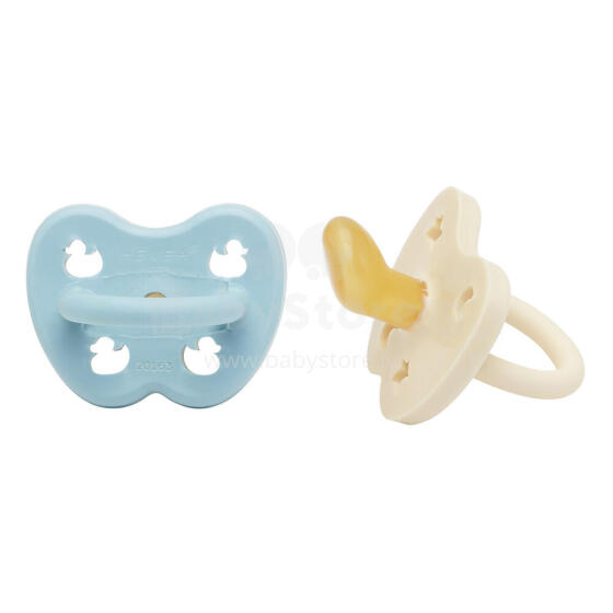 Hevea Stars Moon  Art.239417 Milky White/Baby Blue  Anatominis / ortopedinis latekso jaukas 0-3 mėn