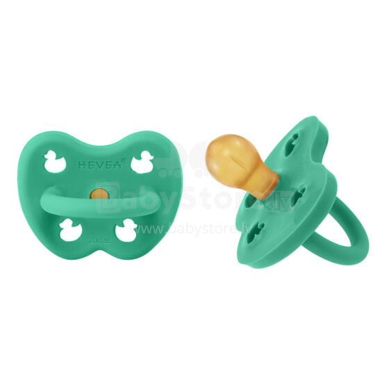 Hevea Natural Rubber Pacifier Round Art.239427 Pop Of Green  Anatominis / ortopedinis latekso jaukas 3-36 mėn