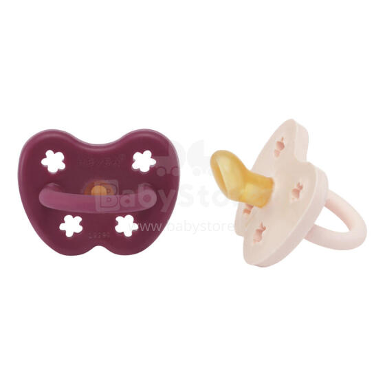 Hevea Natural Rubber Pacifier Anatomical Art.239432 Powder Pink/Rosewood Anatominis / ortopedinis latekso jaukas 3-36 mėn