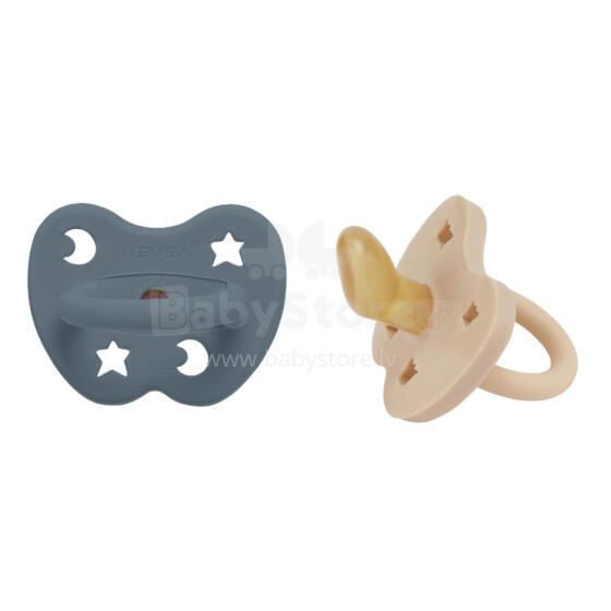 Hevea Natural Rubber Pacifier Anatomical Art.239436 Sand/Ocean Blue Anatominis / ortopedinis latekso jaukas 3-36 mėn