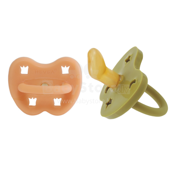 Hevea Natural Rubber Pacifier Anatomical Art.239439 Avocado/Apricot Anatominis / ortopedinis latekso jaukas 3-36 mėn