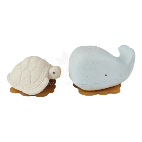 Hevea Set Rubber Bathing Toy Art.345021 Blizzard Blue/Vanilla vonios žaislas „Alfie“ iš 100% natūralaus kaučiuko 0+ mėnesių