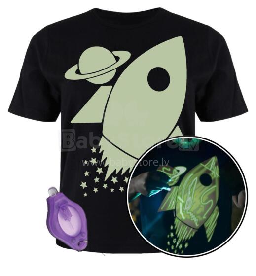 Splat Planet T-Shirt Space Art.SPG0031  šviečiantys tamsoje marškinėliai, Drugelis