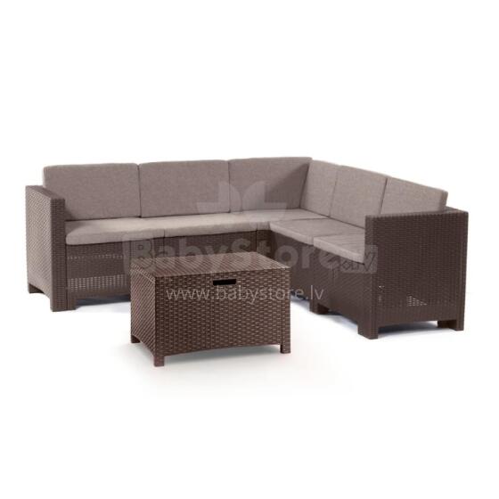Sodo baldų komplektas Set Colorado Corner rudas