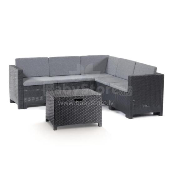 Sodo baldų komplektas Set Colorado Corner pilkas