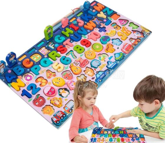 Wooden Puzzles Montessori 6 in 1  Art.241379  Montessori medinė dėlionė