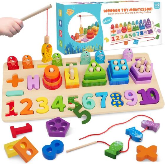 Plunack Montessori Wooden Art.241381 Montessori medinė dėlionė