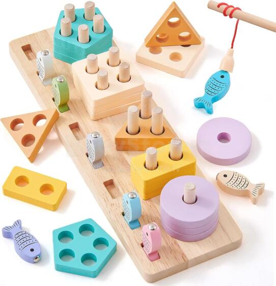 Atoylink Montessori Toy 3 in 1 Art.241383 Montessori medinė dėlionė