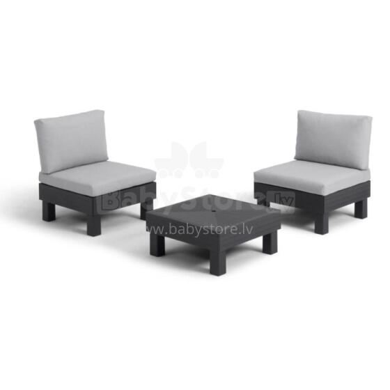 Sodo baldų komplektas Elements Balcony Set pilka/šviesiai pilka