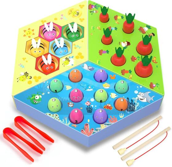 Uping Magnetic Fishing Game Art.241408 Montessori medinė dėlionė