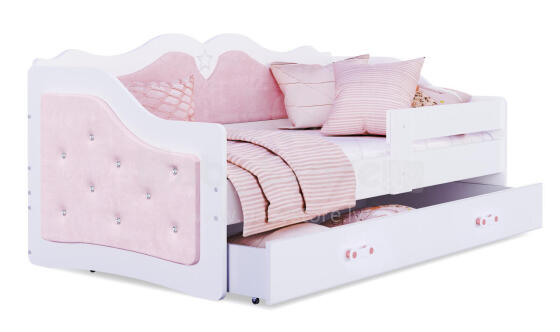 AJK Lili 1608 Crystal Art.241948 Light Pink  Vaikų lova 180x80 cm