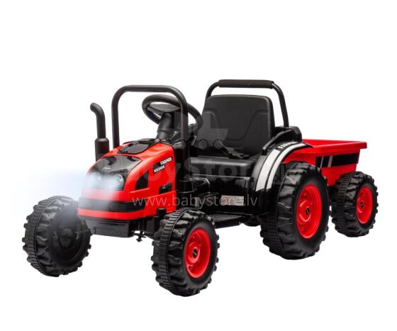 MILLY MALLY 5741 Akumuliatorinė transporto priemonė Traktorius su priekaba Farmer Red