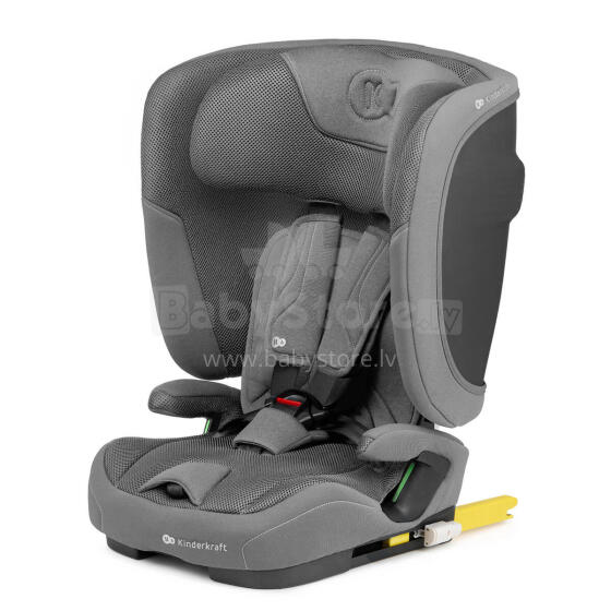 KINDERKRAFT FIX2GO i-Size automobilinė kėdutė 76-150 cm pilka