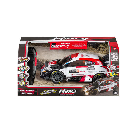 NIKKO RC automobilis Night Mode - Toyota Gazoo Racing - Ogier, 1:18