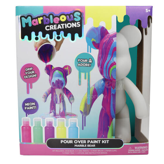 Marbleous DIY dažomas lokys