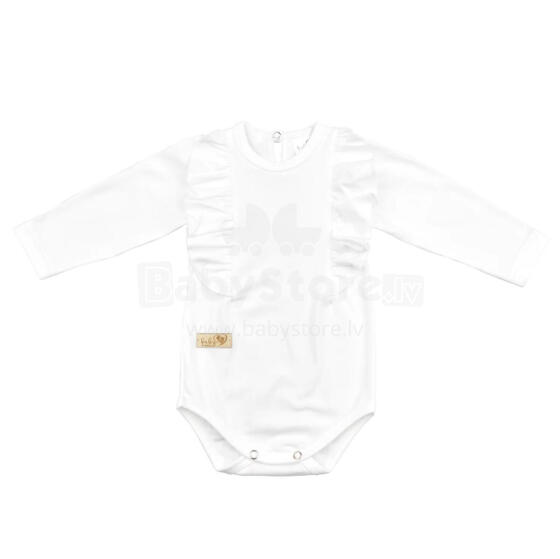 BABY 01378 Kūdikio bodžiukas ilgomis rankovėmis Ruffle Ecru 68/74