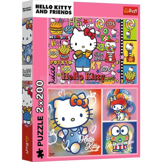 TREFL 13336 Dėlionė 2x200 Hello Kitty ir draugai