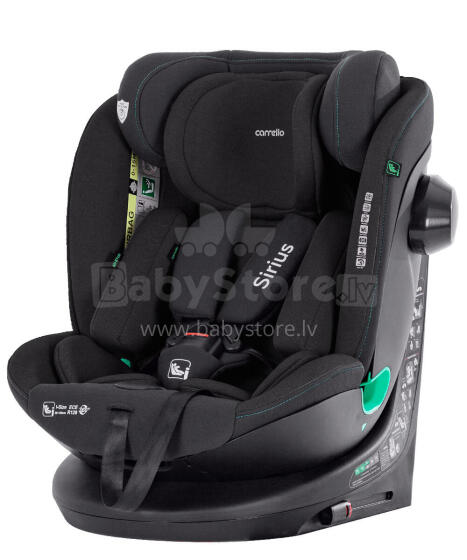 Vaikiška automobilinė kėdutė Carrello Sirius CRL-8808 Absolute Black