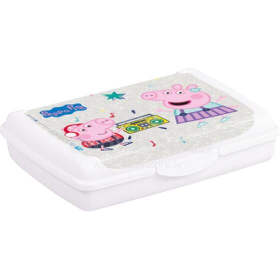 Maisto saugojimo indelis deco-click-box mini 0,5L Olek &amp;quot;Peppa Pig&amp;quot; 17x13x3,5cm balta
