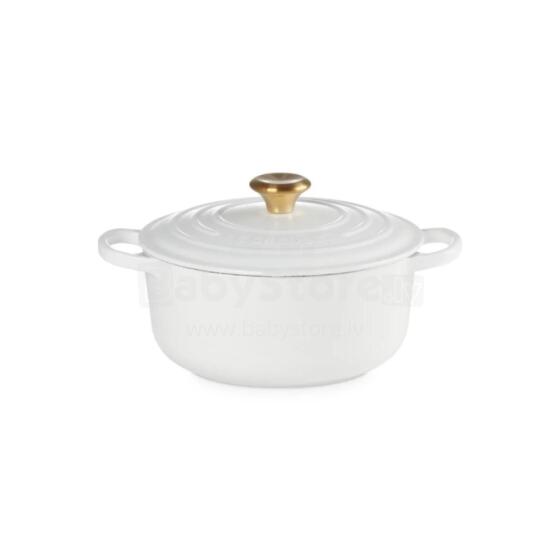 Le Creuset Cast iron pot round &Oslash;26cm / 5.3L white