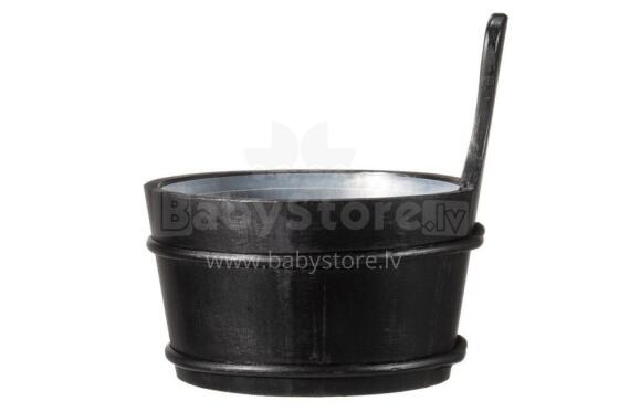 4Living pirties kibiras, juodas, 4 l