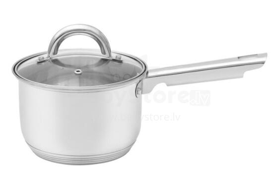 Maku Deal puodas puodui iš nerūdijančio plieno su stikliniu dangčiu, 16 cm, 1,7 l