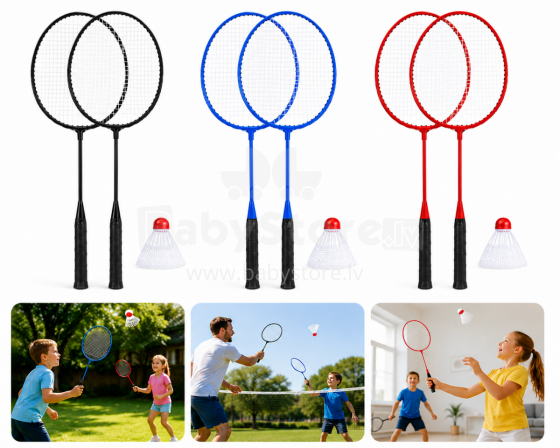 I-Toys Badminton Set Art.247433 Badmintono rinkinys (2 raketės + 1 plunksniukas)