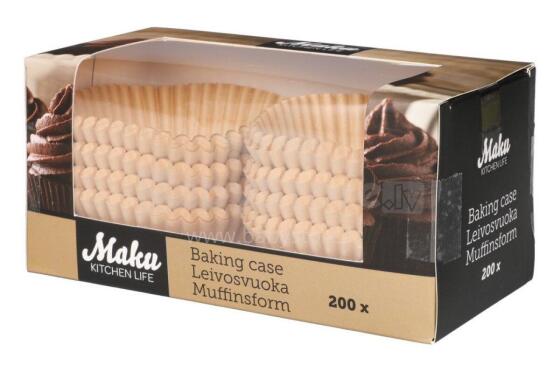Maku keksiukų ir keksiukų formelės rudos, 200 vnt.