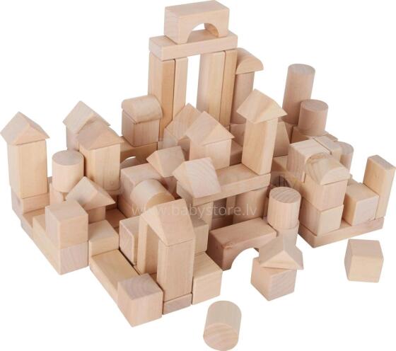 Legler Wooden Blocks  Art.247894 Mediniai kubeliai maišelyje, 100 vnt.