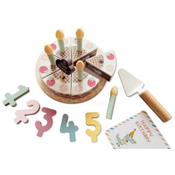 TOOKY TOY medinis gimtadienio tortas su ropių žvakėmis