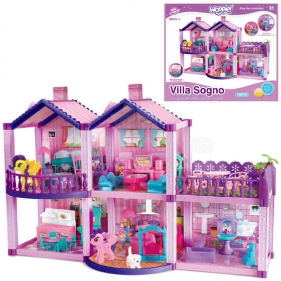 WOOPIE ponių lėlių namelis PONY FANTASY VILLA 120 vnt.