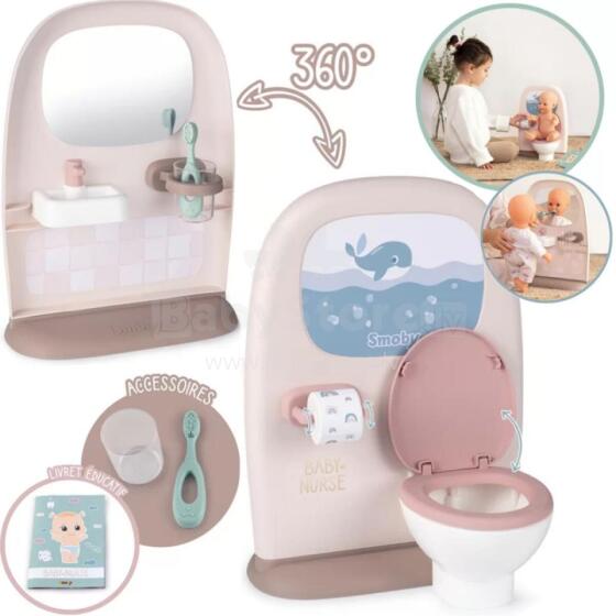 SMOBY Baby Nurse dvipusis tualetas lėlėms su priedais