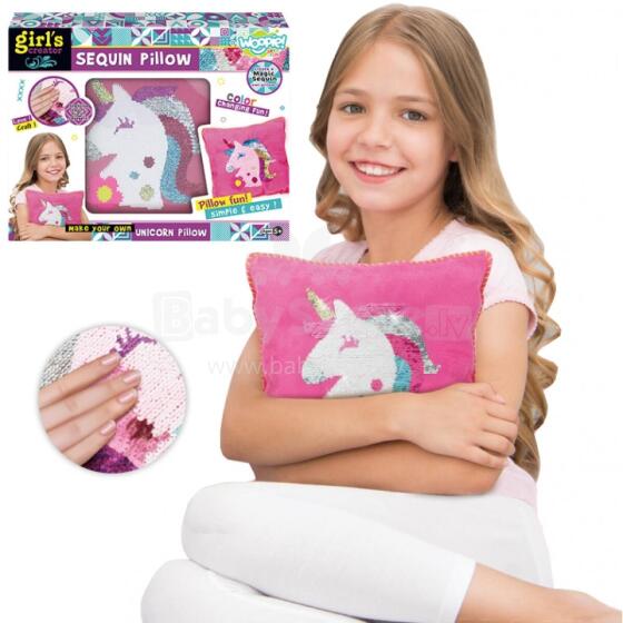 WOOPIE ART&amp;FUN kūrybinis pagalvių rinkinys vienaragio dekoravimui